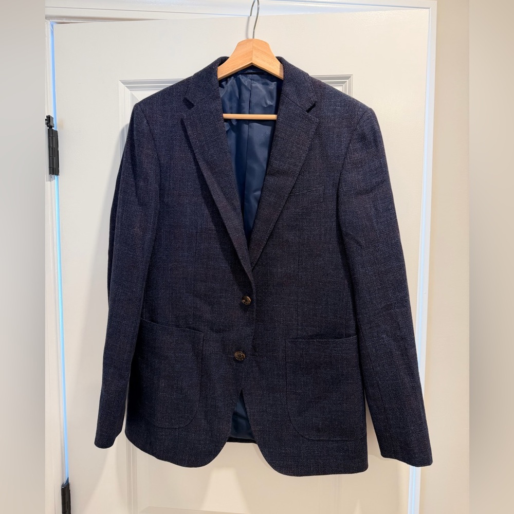 Rodd & Gunn Dark Blue Plaid Blazer